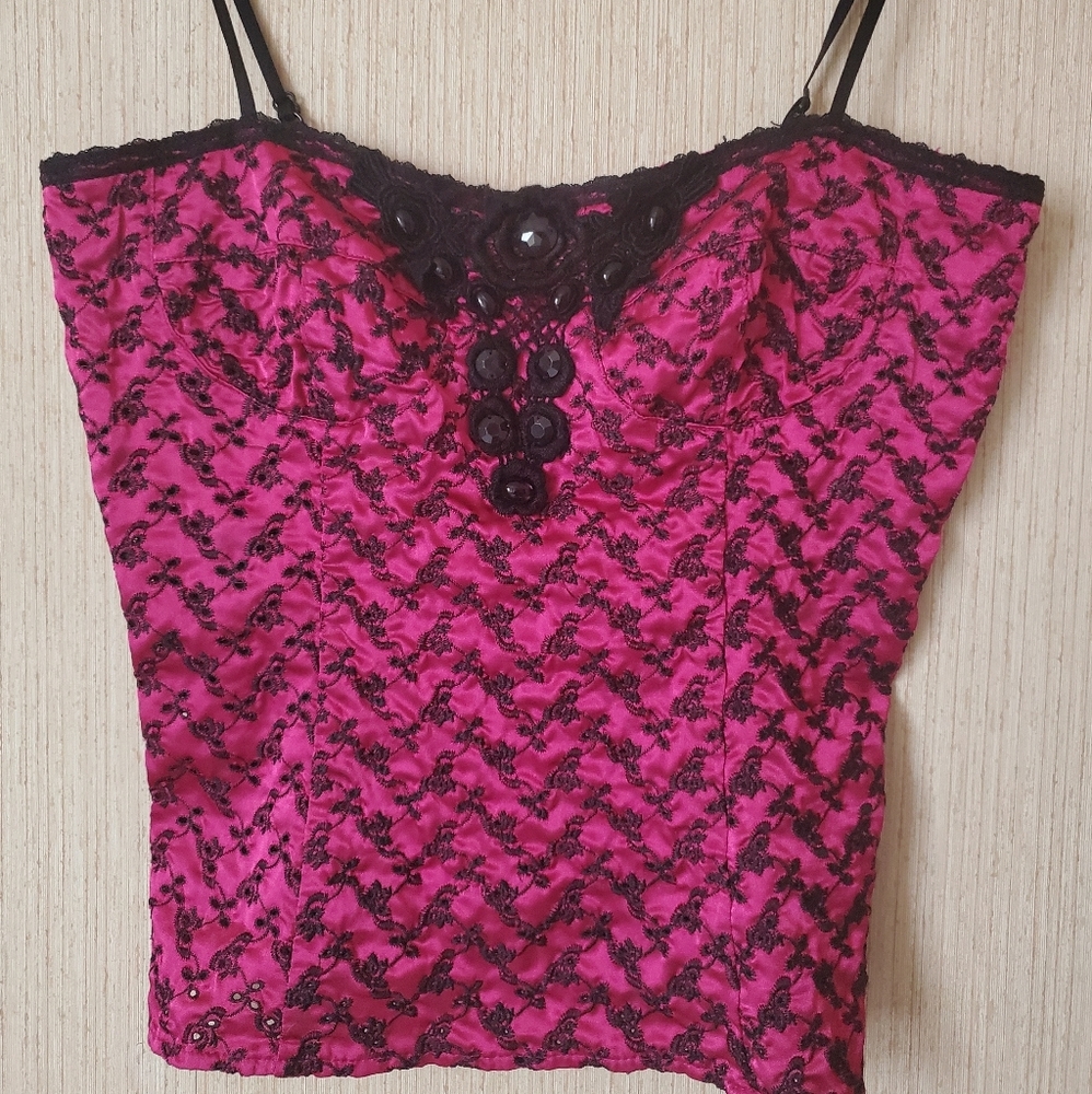 The Original Inc Embroidered Bustier Top